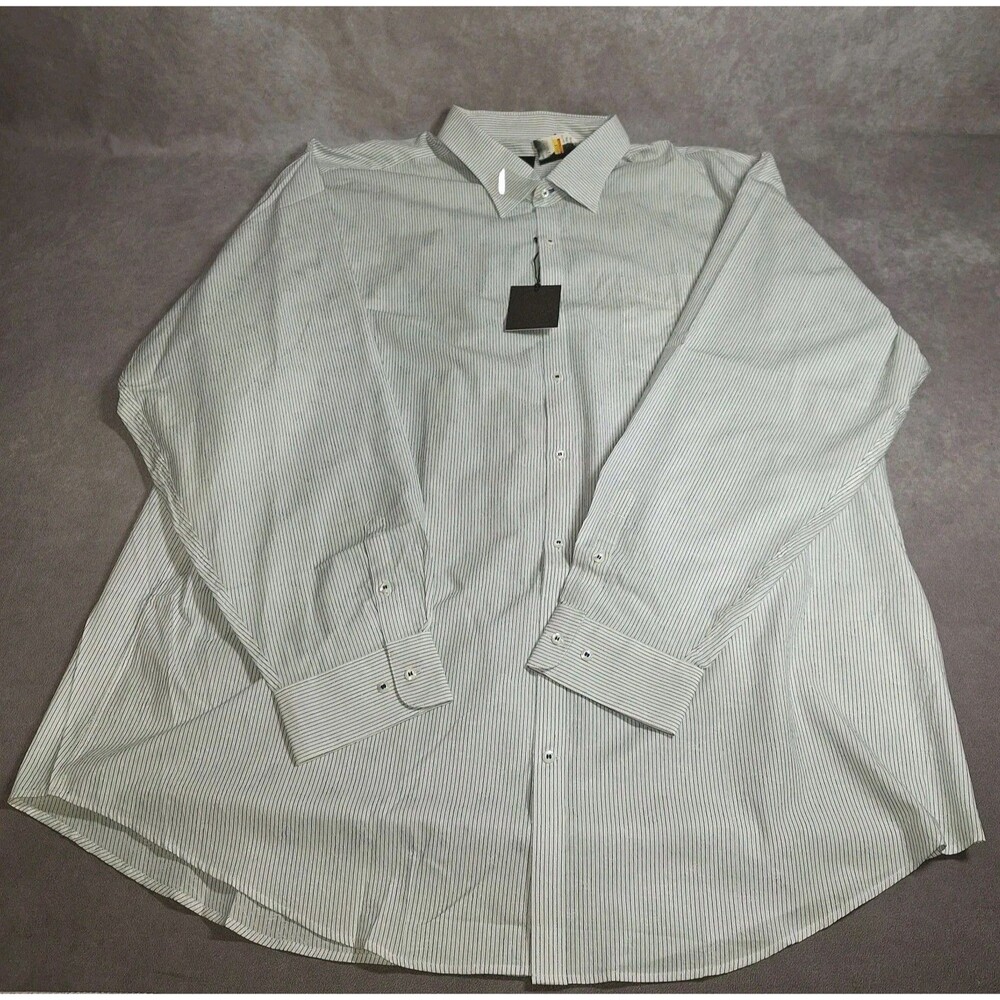 Cooper Jones Mens 3XT Long Sleeve Button Up Shirt Tall Pocket Subtle Embroidery